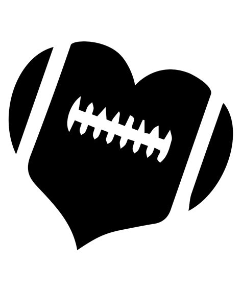 football heart svg